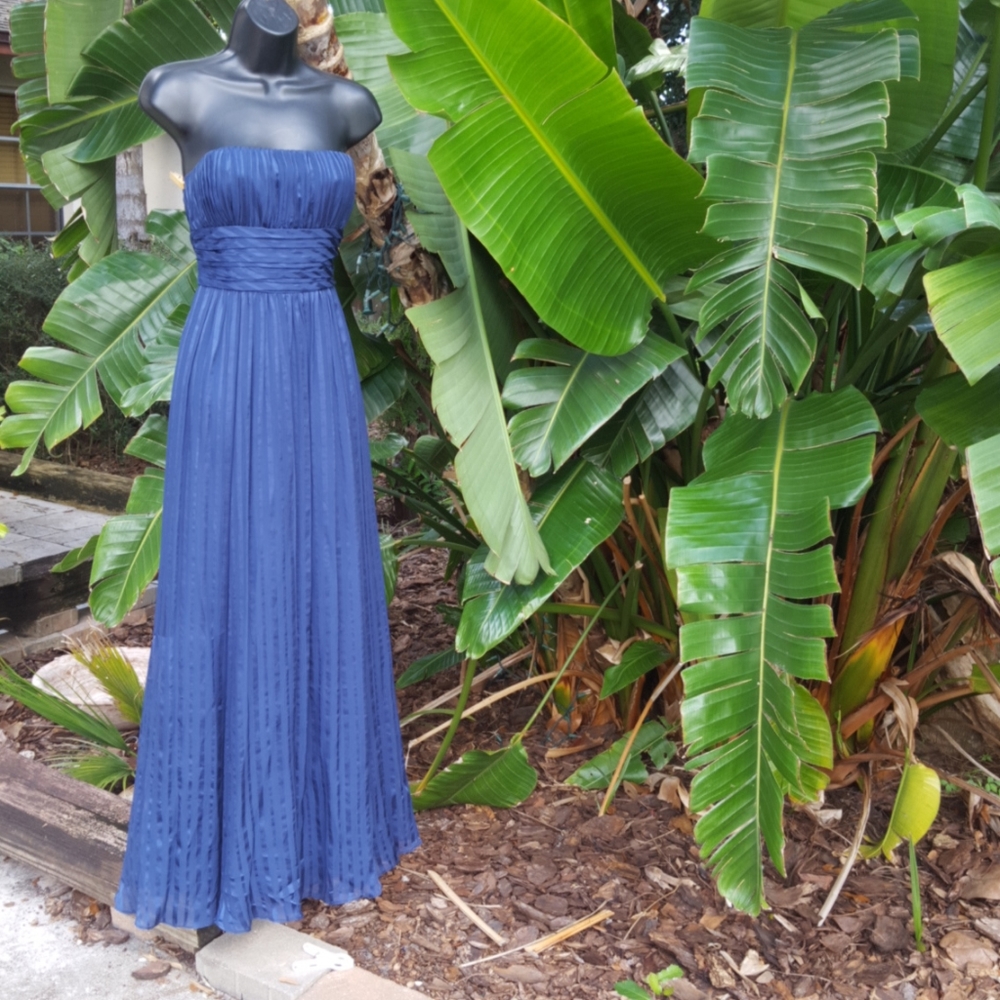 Bcbg silk strapless  gown